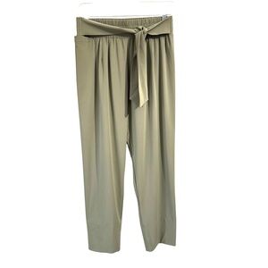 ADAY Women's Size Small S Green Easy Days High Rise Cropped Belted Pants